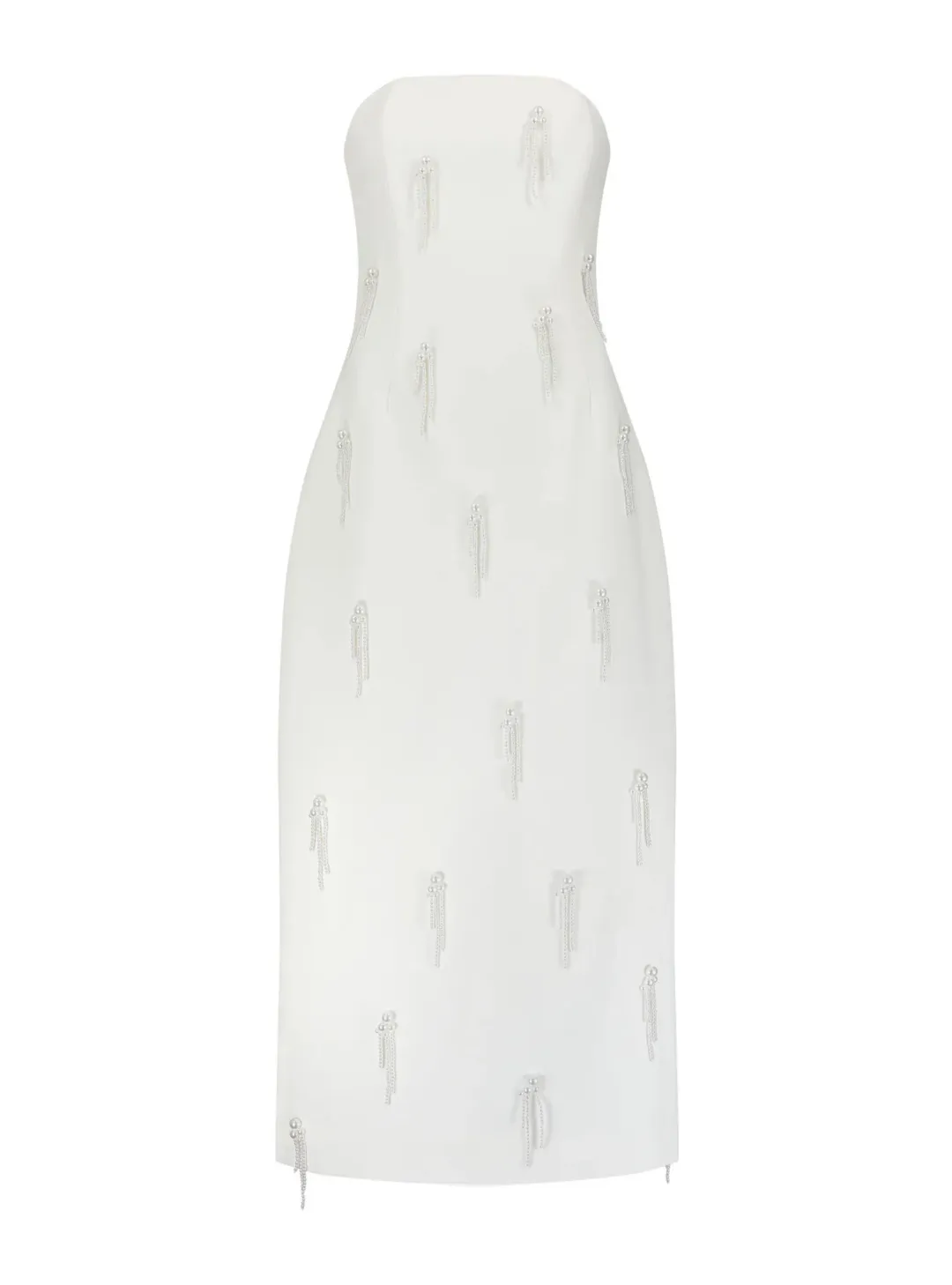 Odd Muse The Ultimate Muse Embellished Midi Dress White Size AU 8 for rent on The Volte - main image