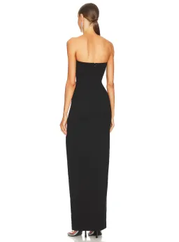 Nicholas Tena Deep V Sweetheart Gown Black Size XS / AU 6 for rent on The Volte - image 3