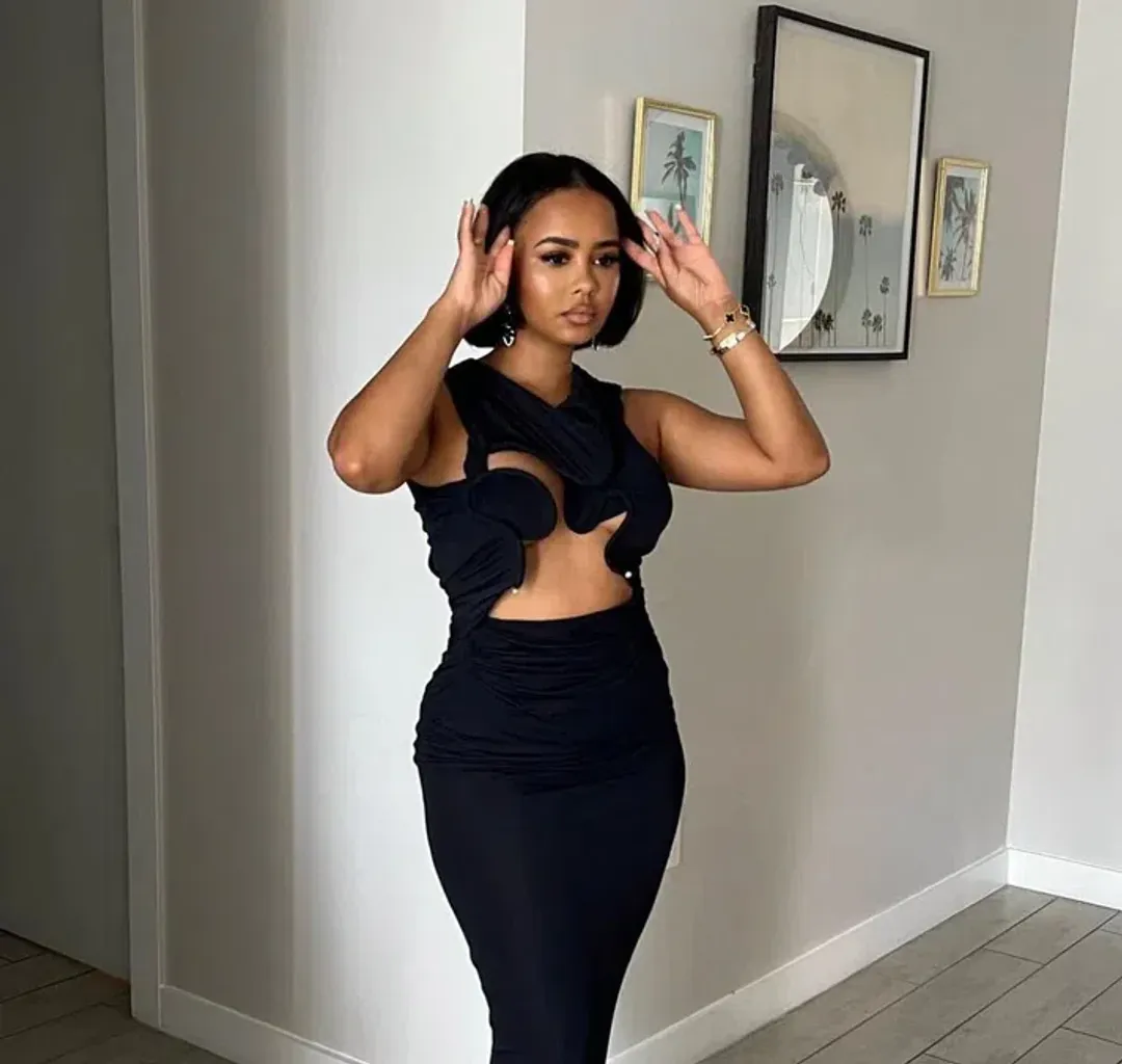 Christopher Esber Venus Tank Dress Black Size 8 for rent on The Volte - main image