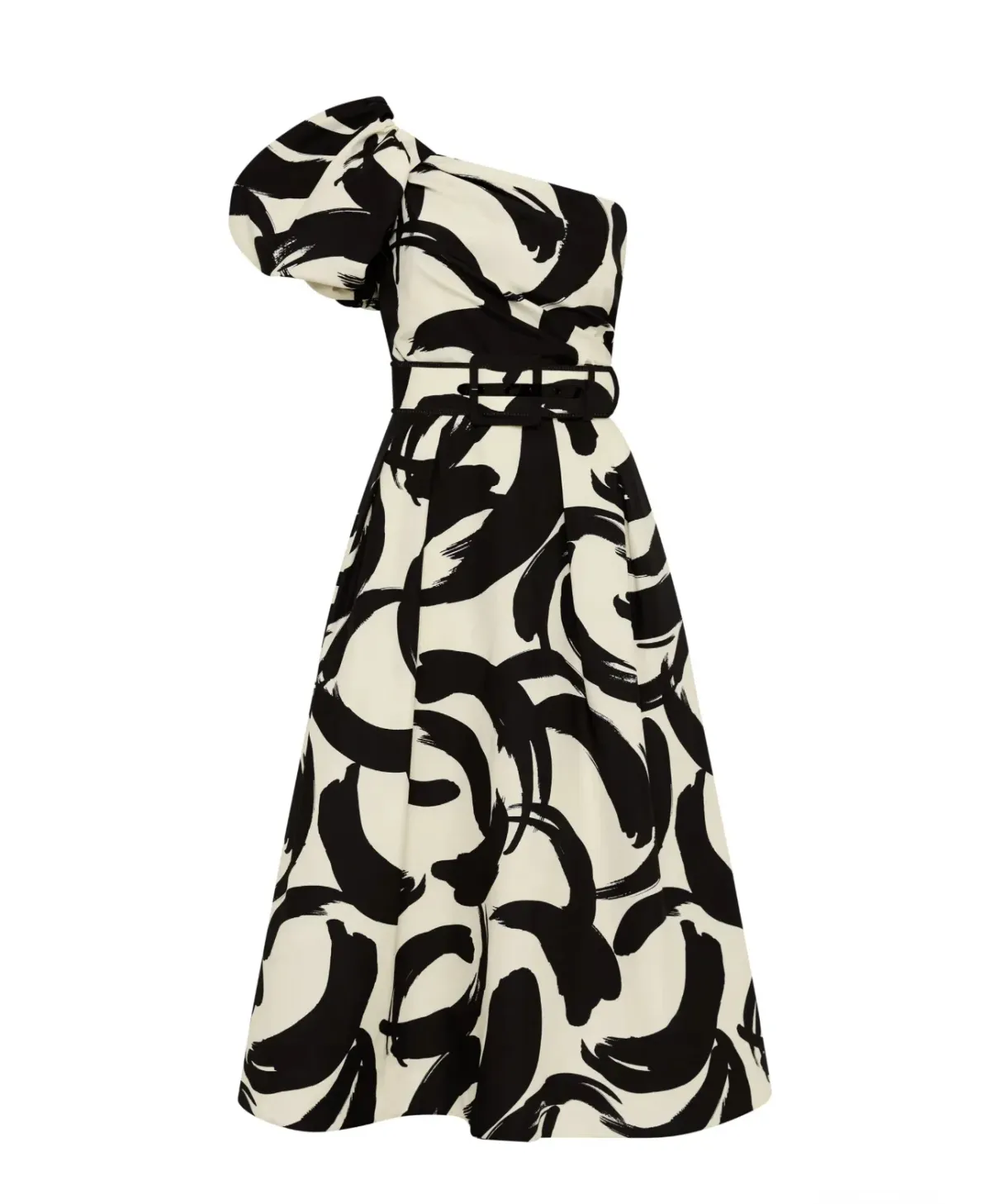 Rebecca Vallance Pompidou One Shoulder Midi Dress Print Size 10 - Image 5