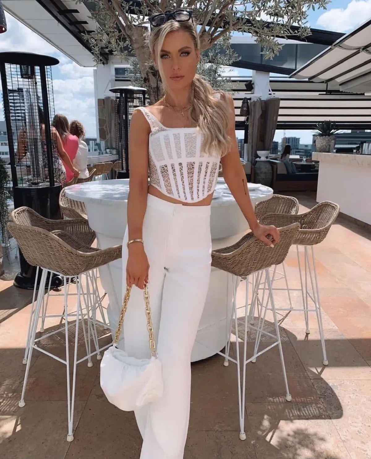 Dion Lee Corset Lace Corset Top and Pants Set White Size 8 - Image 1