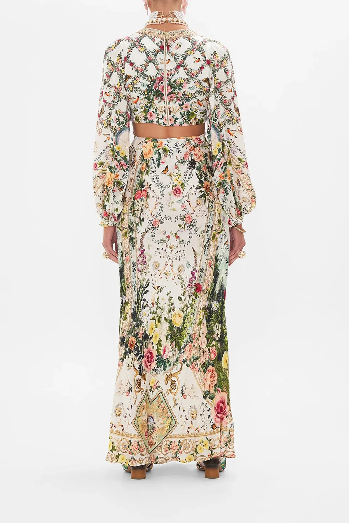 Camilla Renaissance Romance U-Ring Cut Out Dress Size 8 and Small Canvas Clutch - Image 3