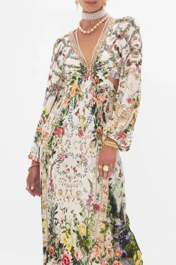 Camilla Renaissance Romance U-Ring Cut Out Dress Size 8 and Small Canvas Clutch for rent on The Volte - image 7