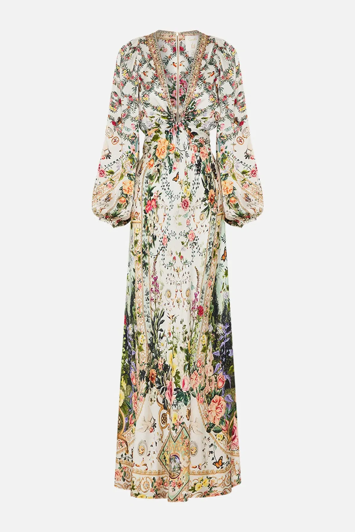 Camilla Renaissance Romance U-Ring Cut Out Dress Size 8 and Small Canvas Clutch - Image 9