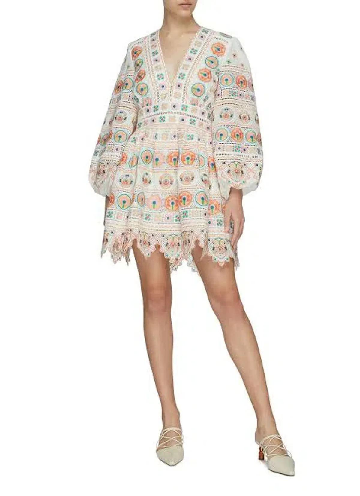 Zimmermann Brighton Plunge Dress Multi Size 3 / Au 14 - Image 1