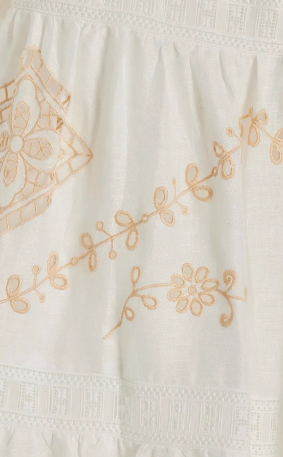 Alemais Embroidered Cecilia Midi Dress White Size AU 10 for rent on The Volte - main image