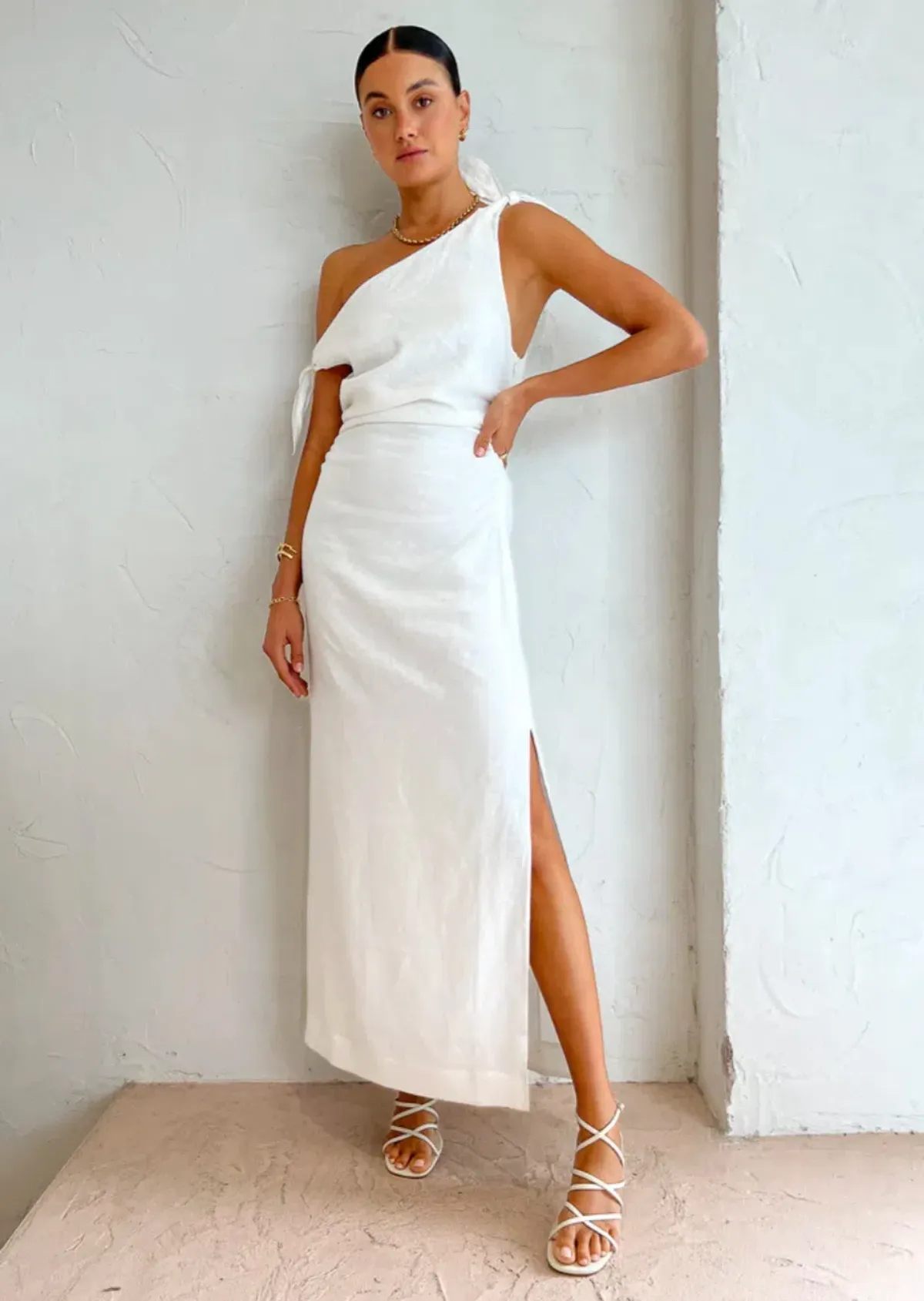 Sir the Label Bettina Off Shoulder Dress Ivory Size 12 - Image 4