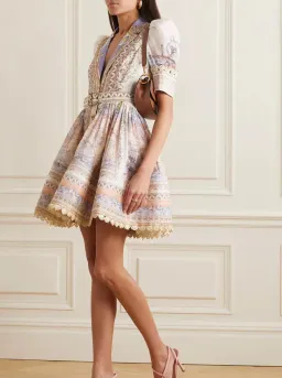 Zimmermann The High Tide Mini Dress in Odyssey Print Size 1 / AU 10 for rent on The Volte - image 3