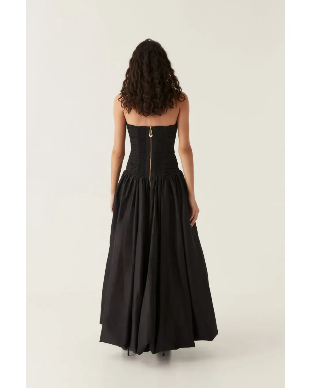 Aje Violette Bubble Hem Maxi Dress Black Size AU 6 for rent on The Volte - main image