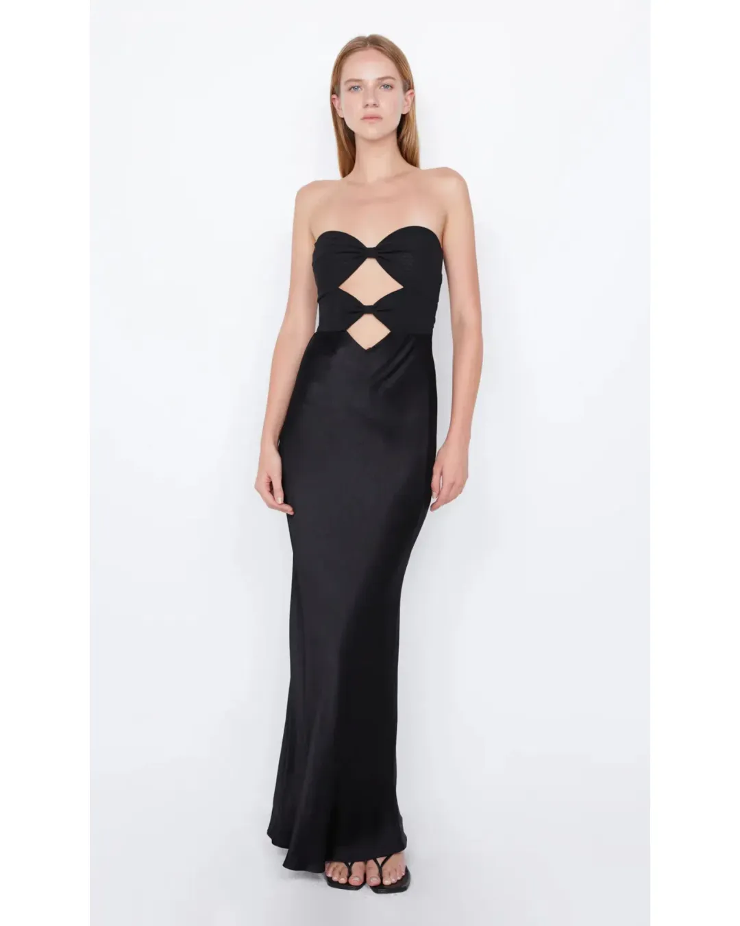 Bec & Bridge Halle Strapless Dress Black Size AU 12 for rent on The Volte - main image