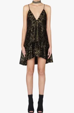 Sass & Bide First Love Textured Mini Dress Black/Gold Size 6 for rent on The Volte - image 3