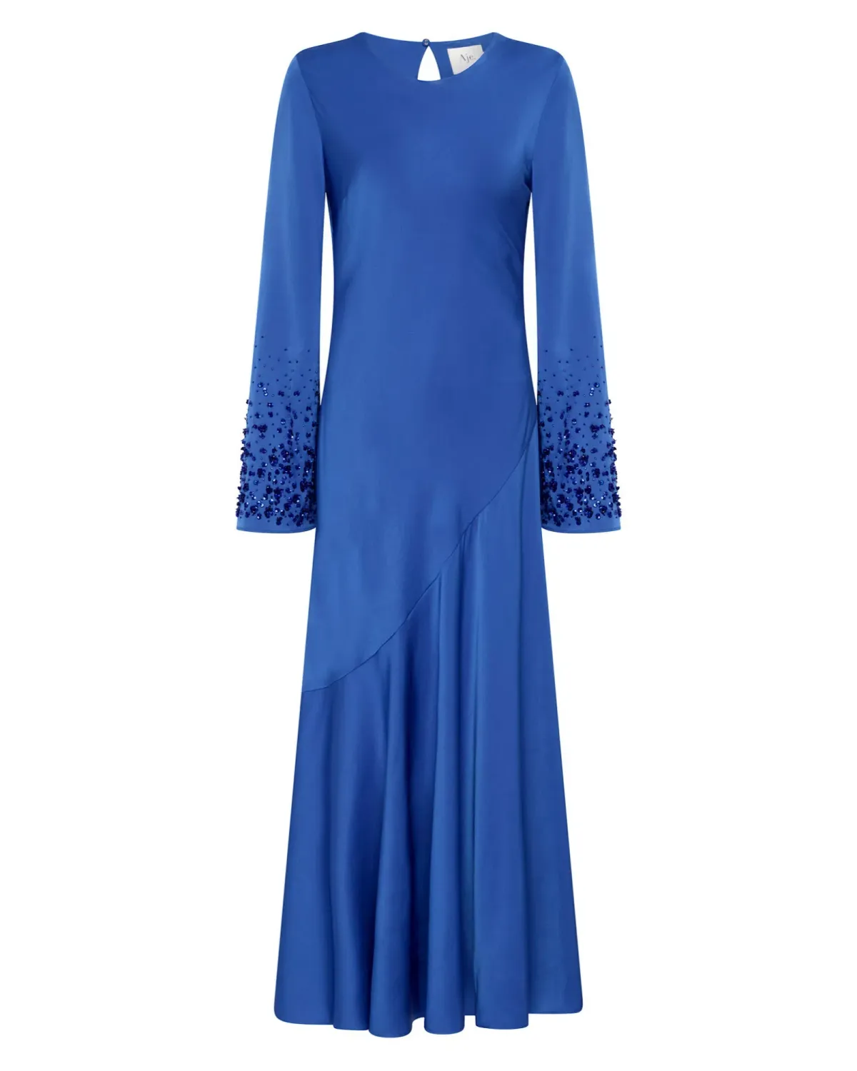 Aje Weylyn Sequin Cuff Maxi Dress Cobalt Blue Size AU 12 - Image 6
