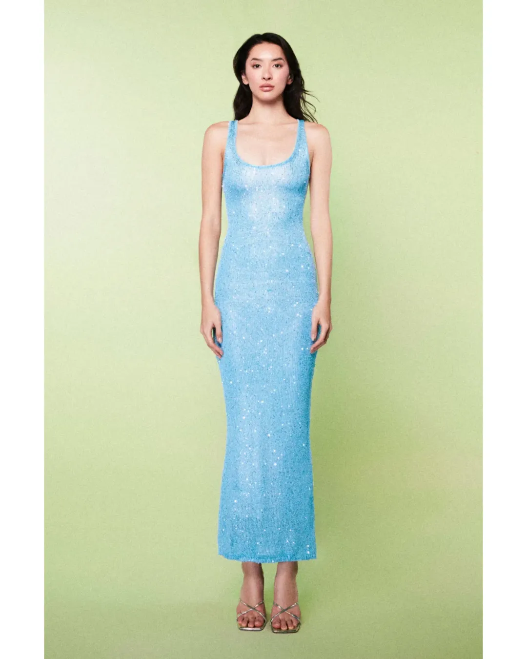 Asta Resort Ana Dress Baia Blue Sequin Size AU 10 for rent on The Volte - main image