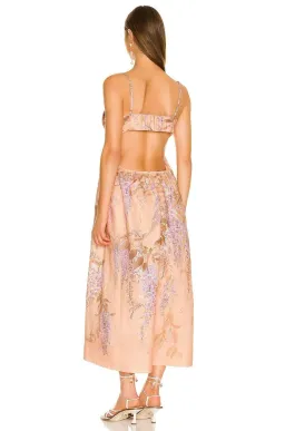 Zimmermann The Rosa Bralette Midi Dress in Lilac Wisteria Floral Size 2 / AU 12 for rent on The Volte - image 3