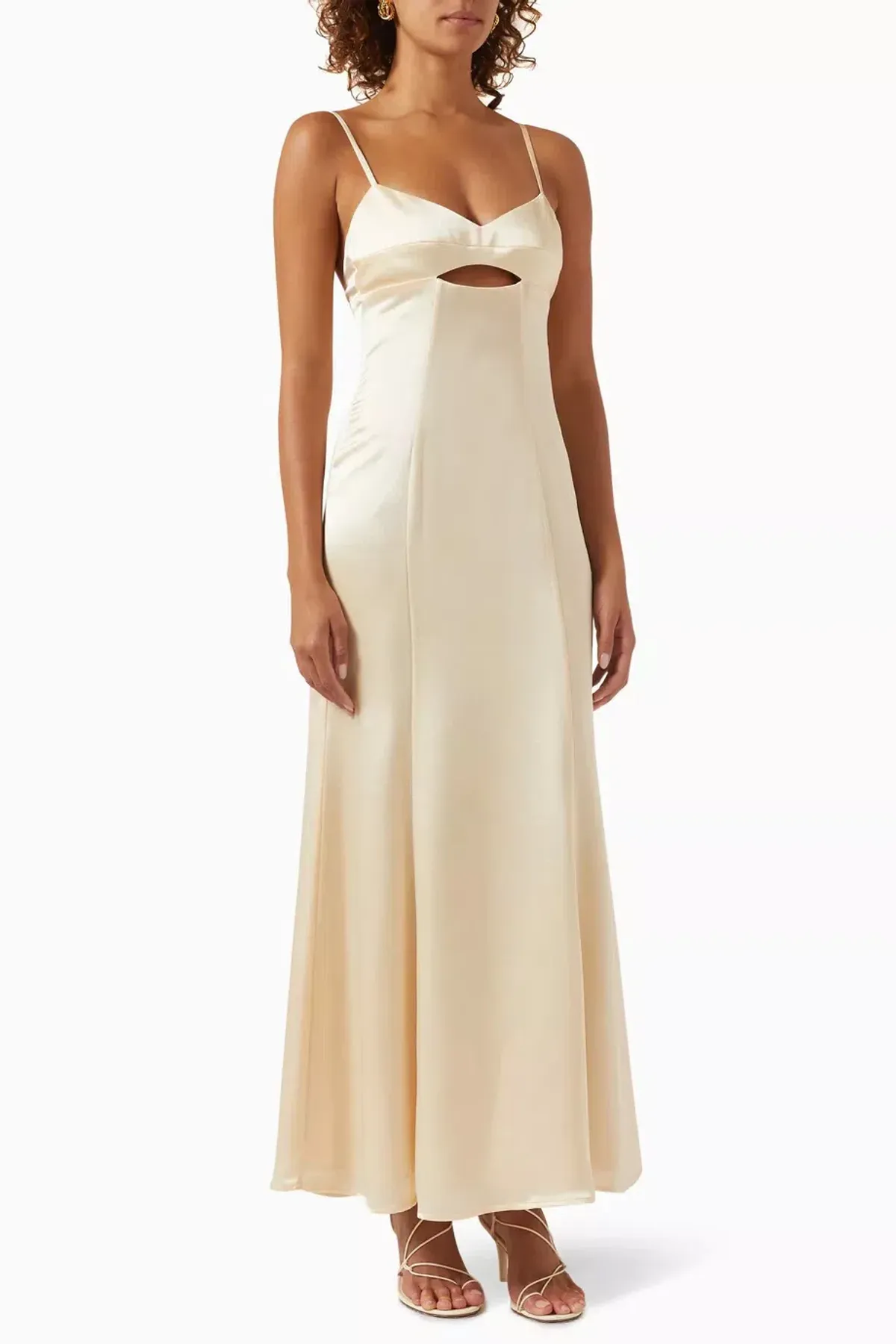 Anna Quan Catalina Cut Out Dress Buff Beige 14 - Image 2