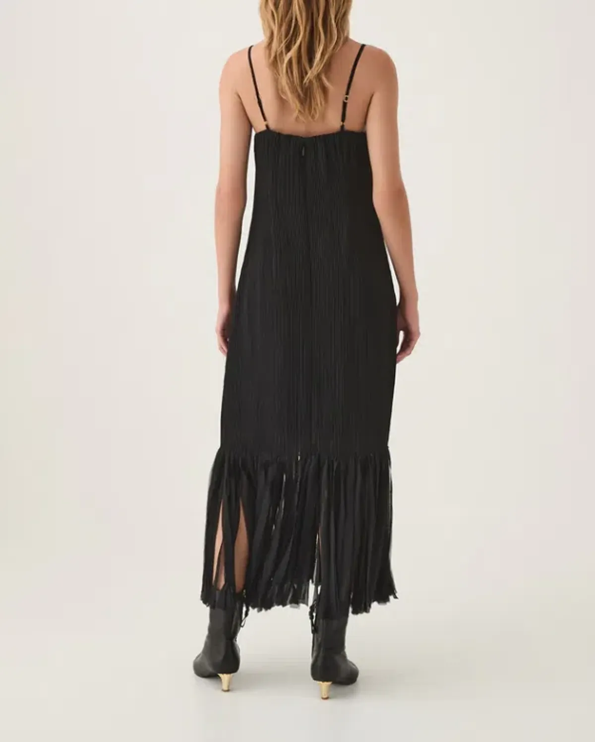 Aje Arris Fringed Maxi Dress Black Size 14 - Image 3