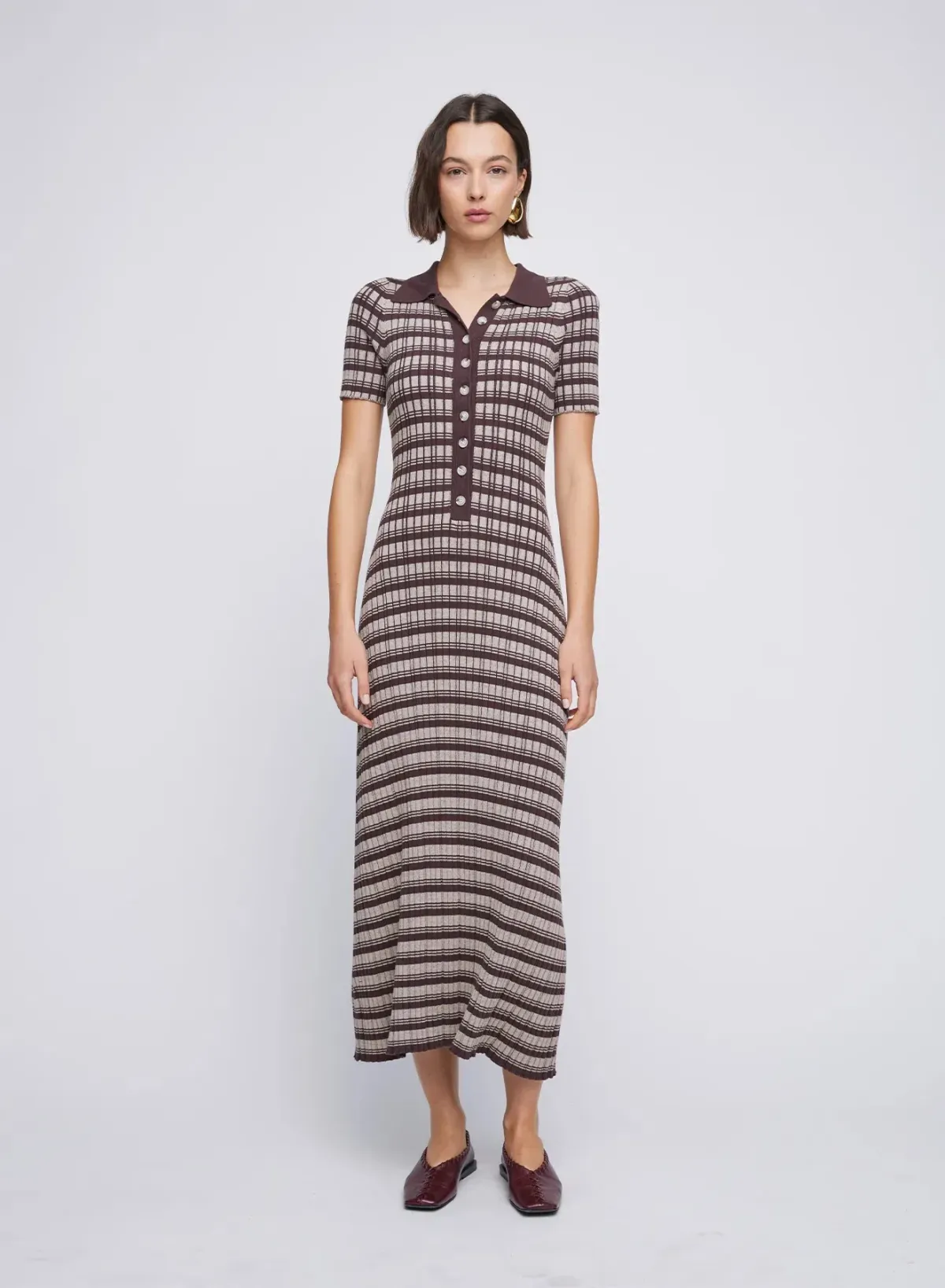 Anna Quan Penelope Midi Dress Tiramisu Brown Size AU 6 - Image 1