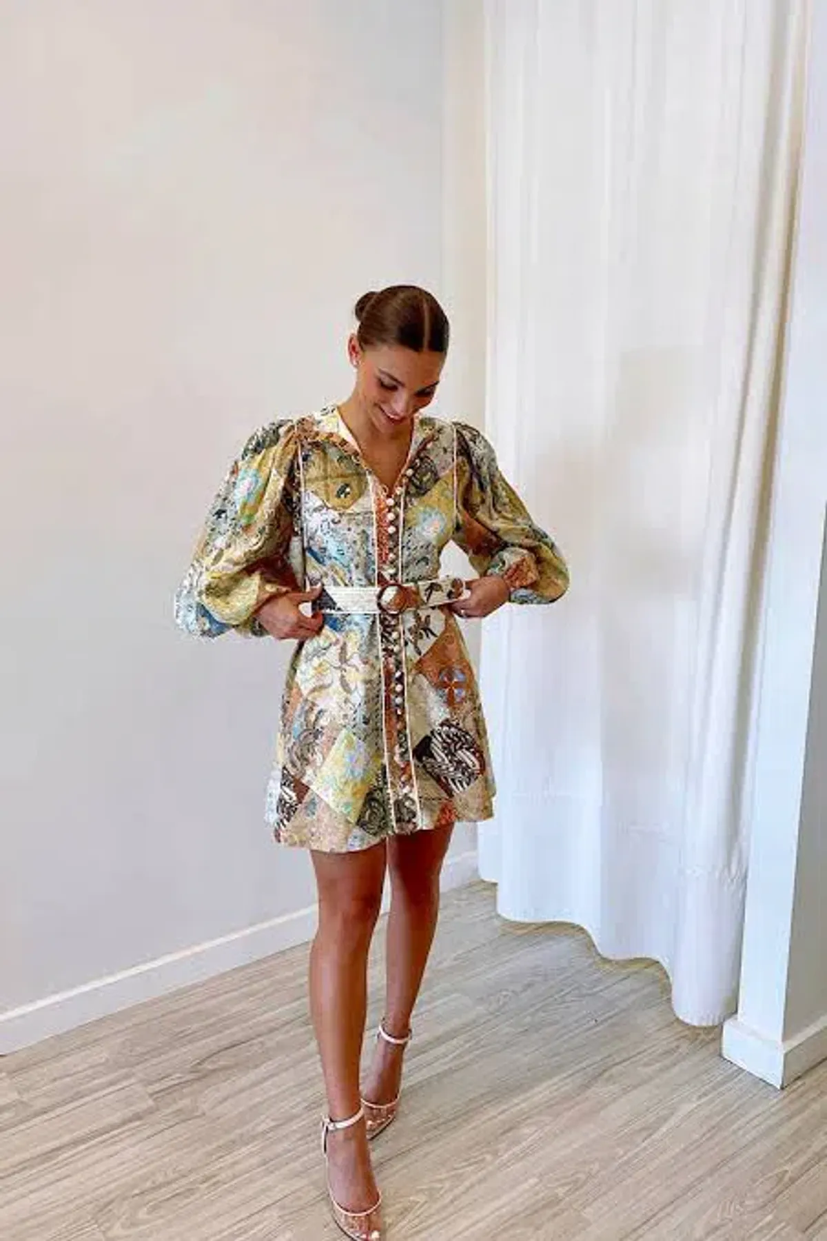 Zimmermann Brightside A-Line Mini Dress Batik Patch Size 0 / AU 8 - Image 1