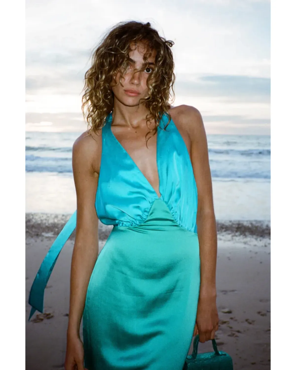 The Wolf Gang Oahu Slip Dress Aquamarine Size AU 8 - Image 6