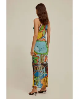Venroy Mesh Tank Dress in Multi Size AU 10 for rent on The Volte - image 3