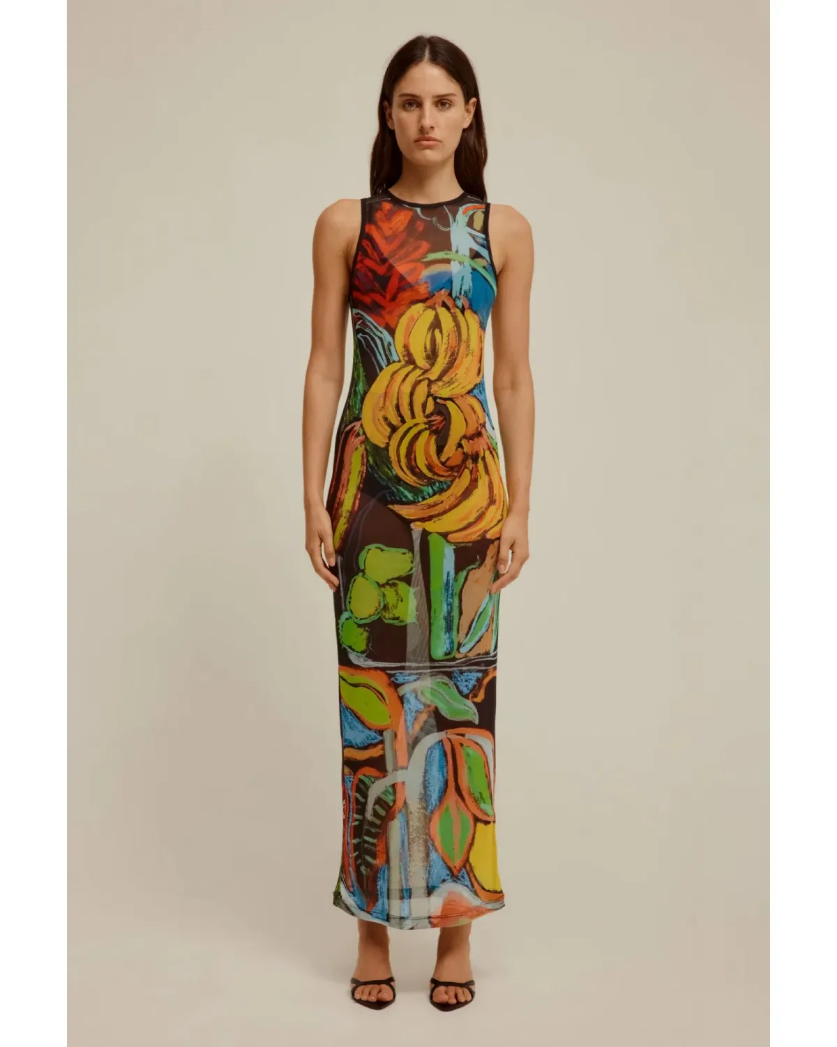 Venroy Mesh Tank Dress in Multi Size AU 10 - Image 1