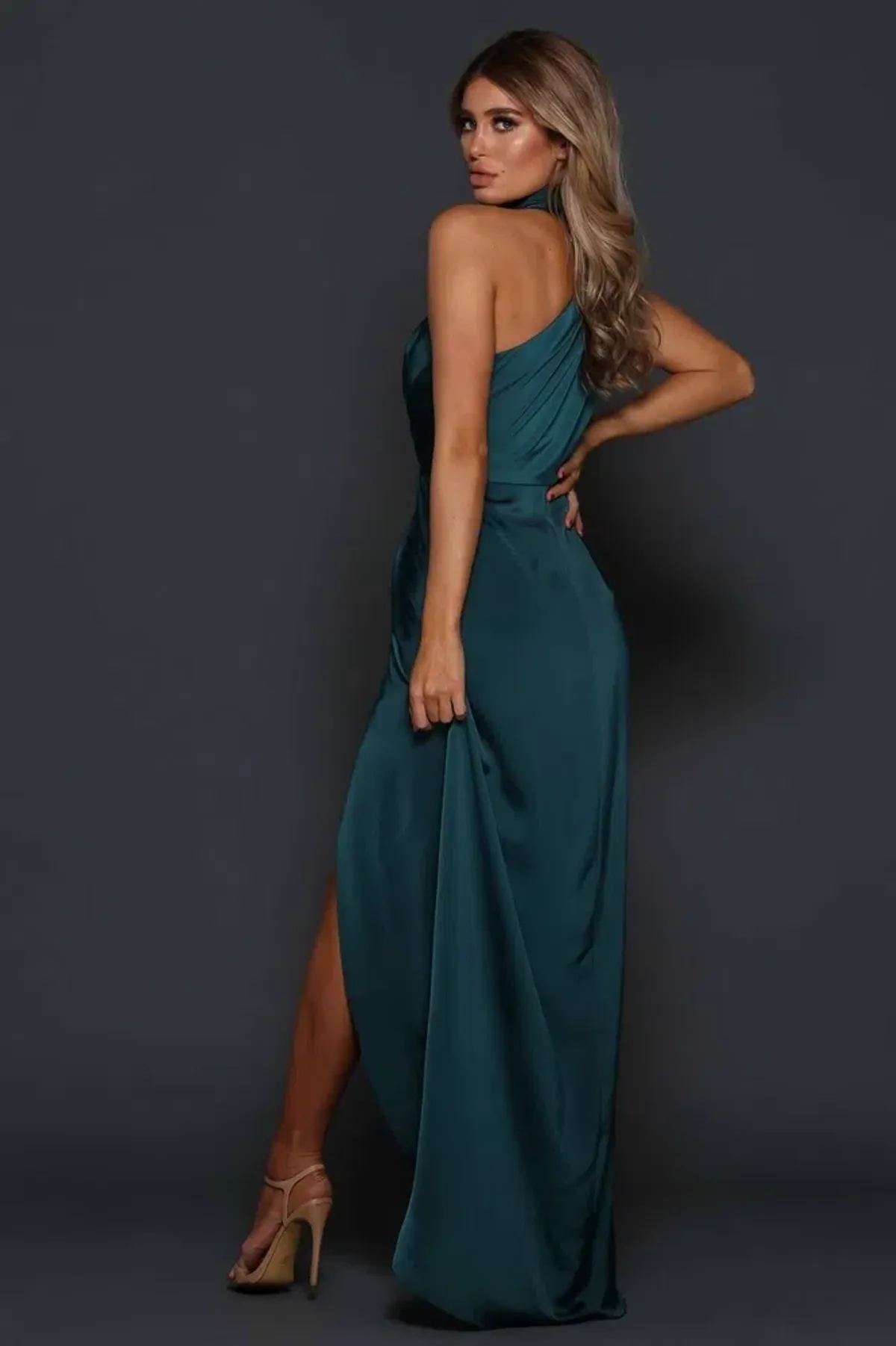 Elle Zeitoune William Dress Emerald Green Size 8 - Image 2