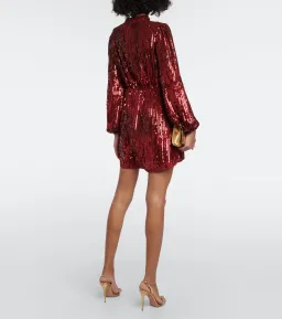 Rixo Samantha Sequin Mini Dress Red/Pink Size L / AU 12 for rent on The Volte - image 3