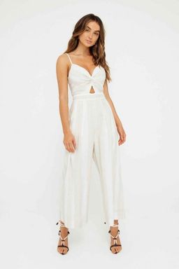 Sheike Resort Jumpsuit White Size 8 for rent on The Volte - image 1