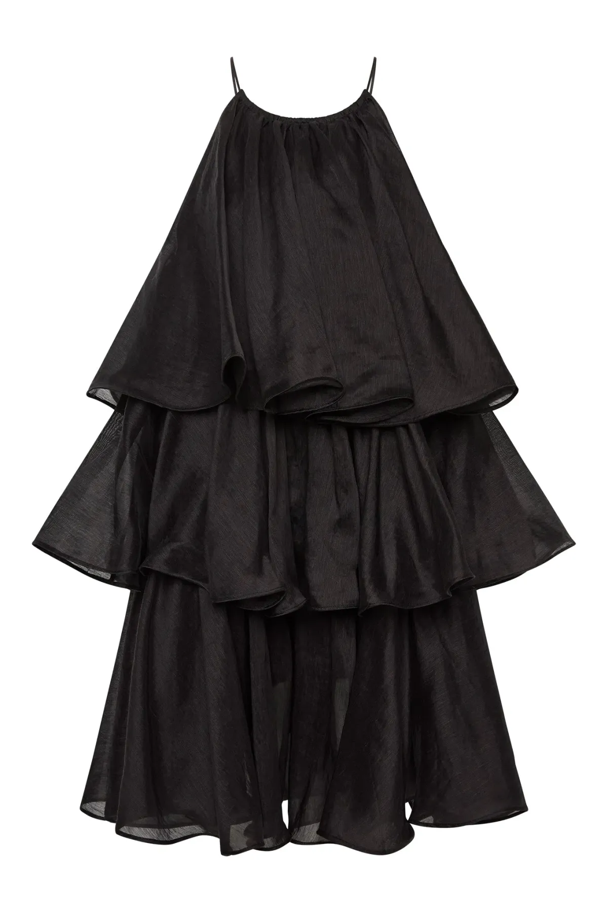 Aje Claudia Tiered Mini Dress Black Size 8 - Image 3