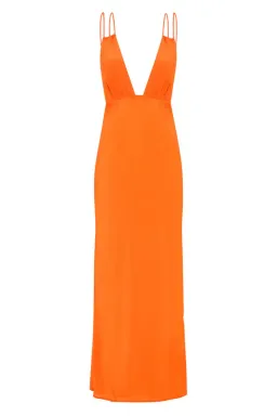 Paris Georgia Elemental Bernie Slip Dress Vivid Orange Size XS / AU 6 for rent on The Volte - image 3
