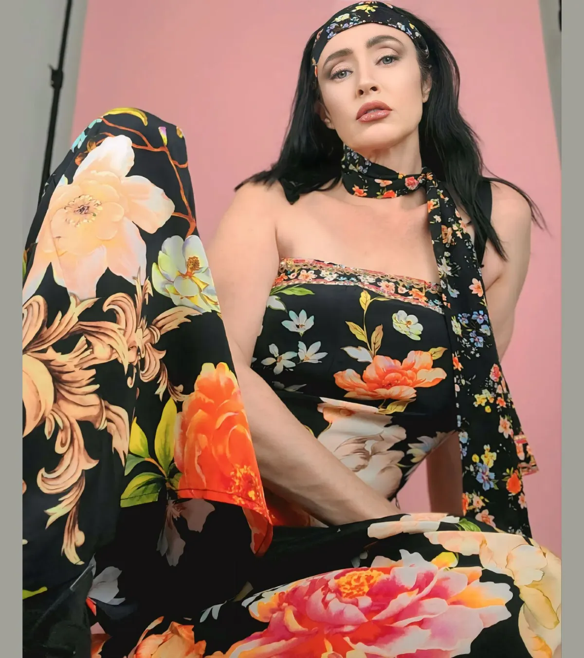 Camilla Secret History Tie Waist Strapless Jumpsuit Floral Size S/ AU 10 for rent on The Volte - main image