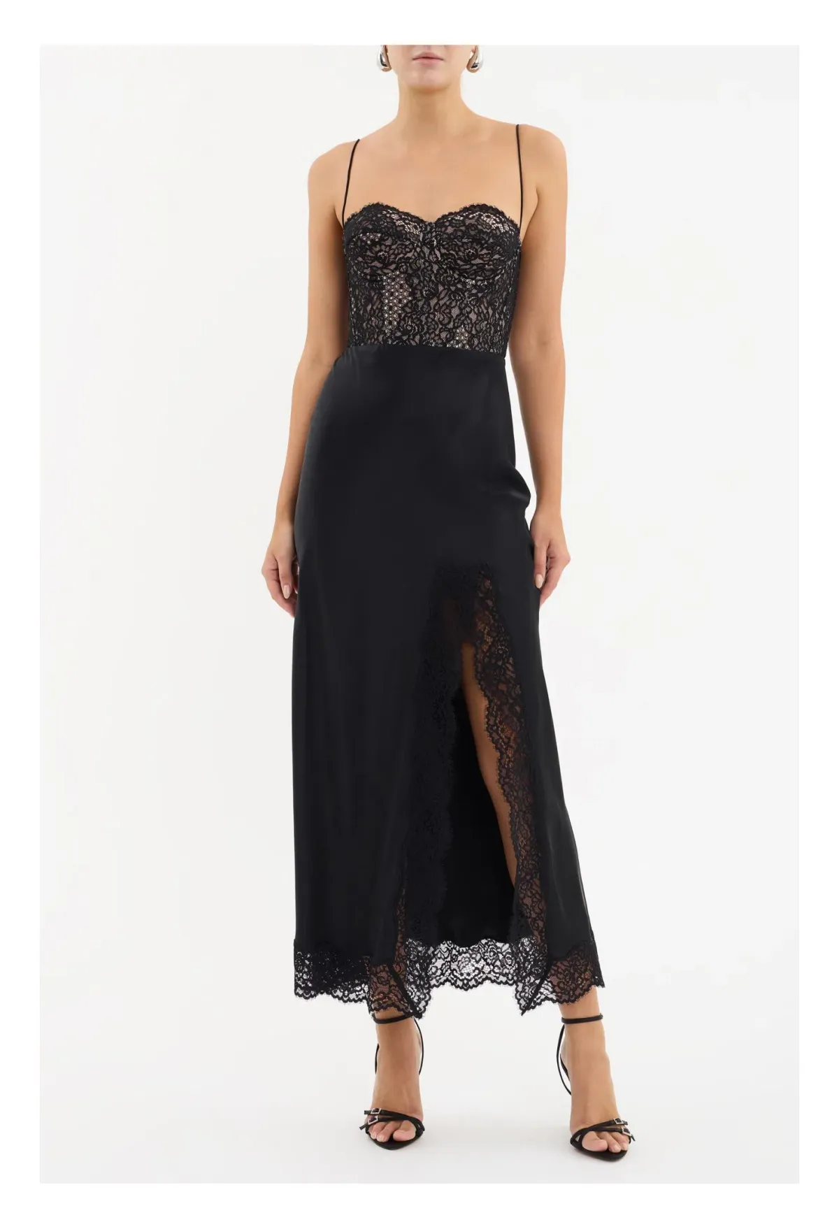 Rebecca Vallance Larisa Midi Dress Black Size 10 for rent on The Volte - main image