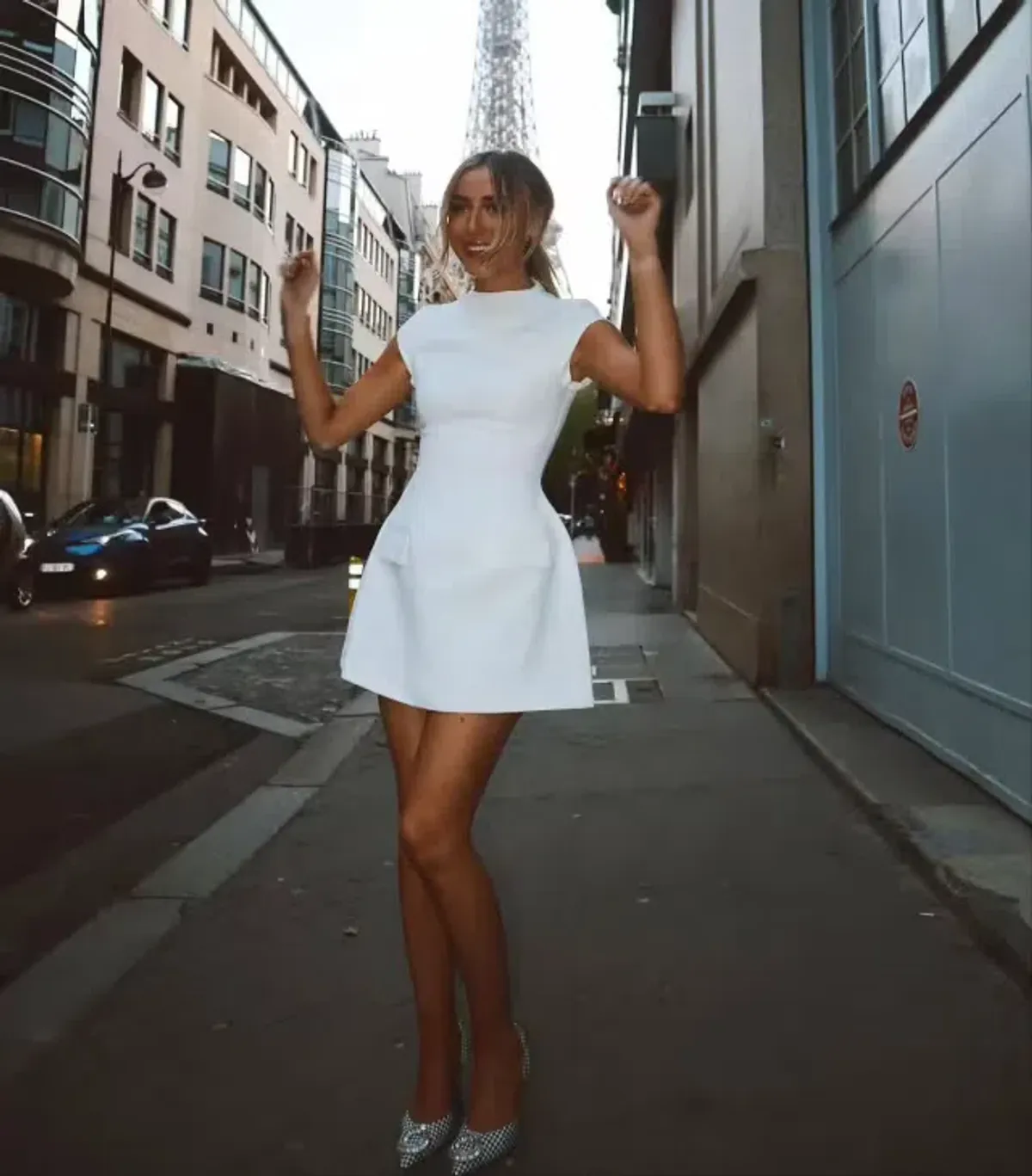 Odd Muse The Ultimate Muse Cap Sleeve Mini Dress White Size 8 - Image 3