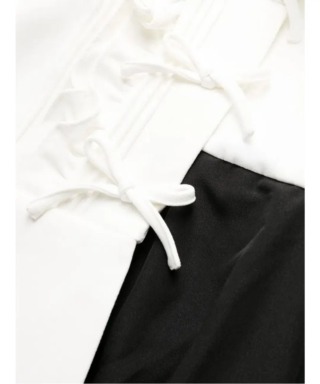 Self-Portrait Pleated Skirt Midi Dress Cream and Black Size 16 for rent on The Volte - main image