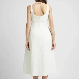 Sheike Blissful Textured Midi Dress Ivory White Size 16 for rent on The Volte - image 2
