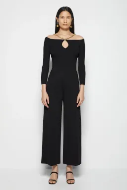 Jonathan Simkhai Quinn Off Shoulder Top Black Size 10 for rent on The Volte - image 1