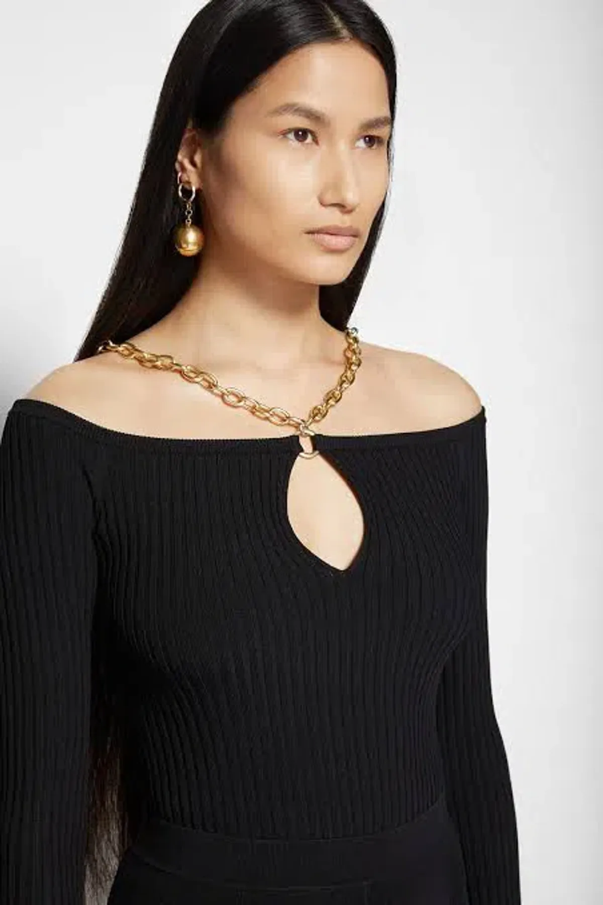 Jonathan Simkhai Quinn Off Shoulder Top Black Size 10 - Image 2