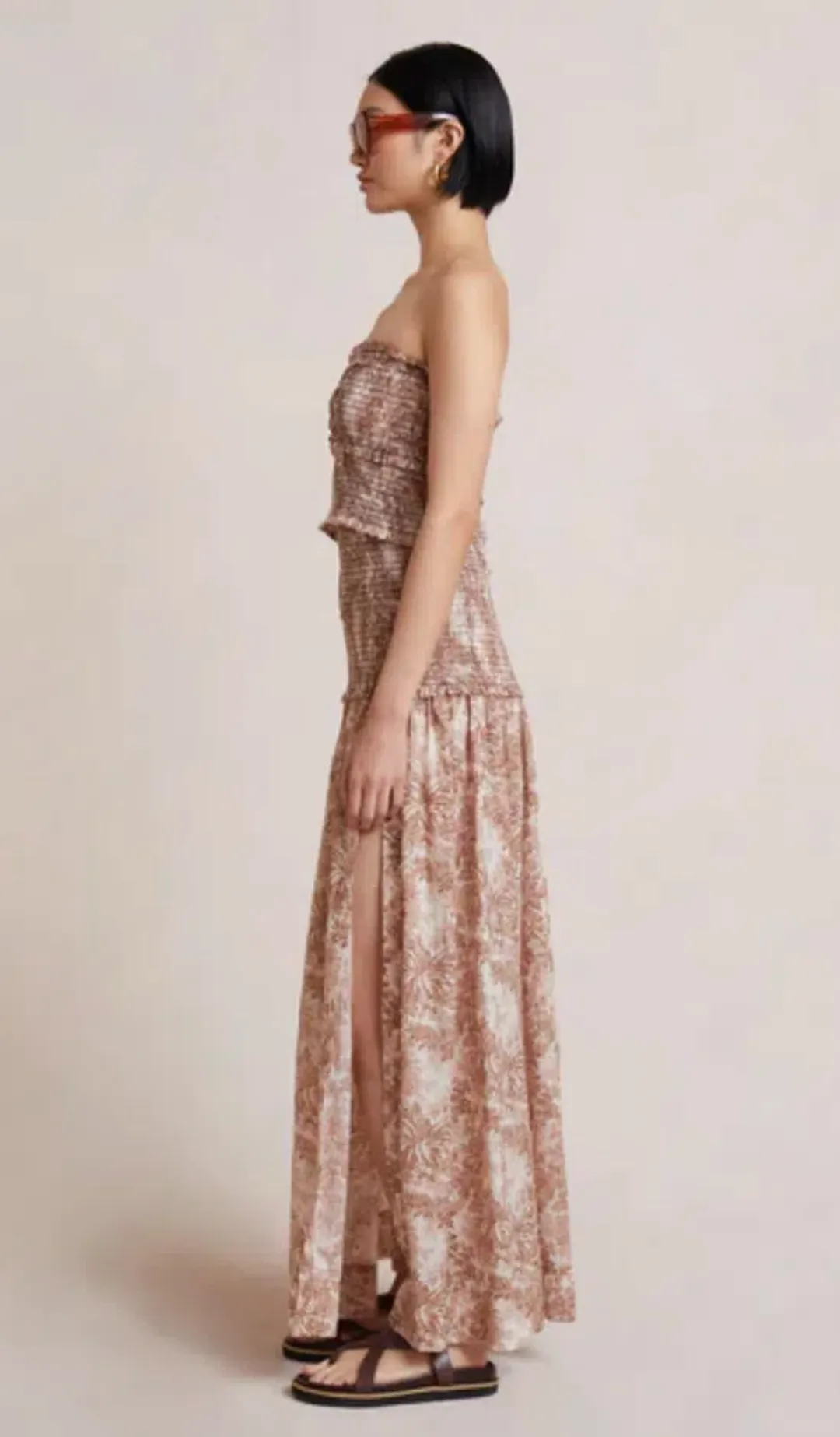 Bec & Bridge Gloria Maxi Dress in Brown Size 10 for rent on The Volte - main image