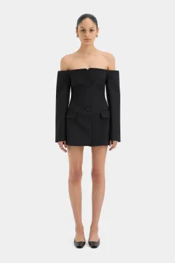 Sir The Label Sandrine Tailored Mini Dress in Black Size 3 / AU 12 for rent on The Volte - image 1