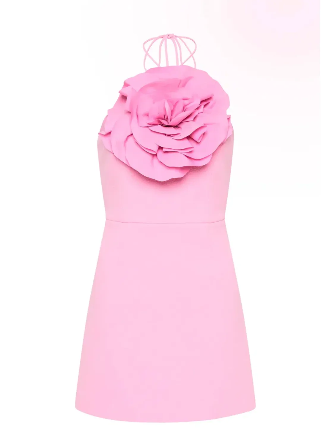 Rebecca Vallance Odetta Halter Mini Dress Pink Size 8 for rent on The Volte - main image