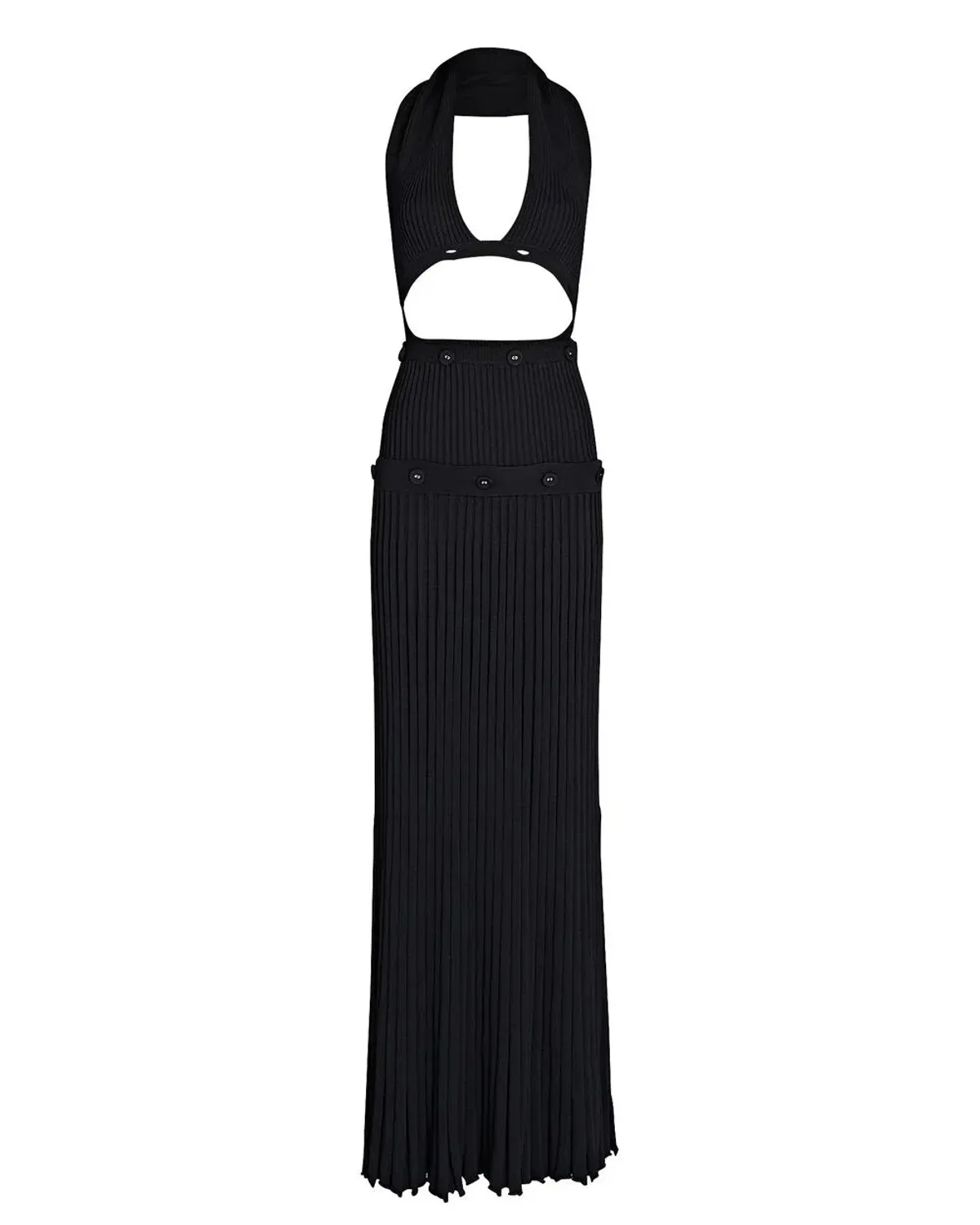 Christopher Esber Deconstruct Cut-Out Halter Maxi Dress Black Size 10 - Image 3