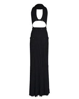 Christopher Esber Deconstruct Cut-Out Halter Maxi Dress Black Size 10 for rent on The Volte - image 3