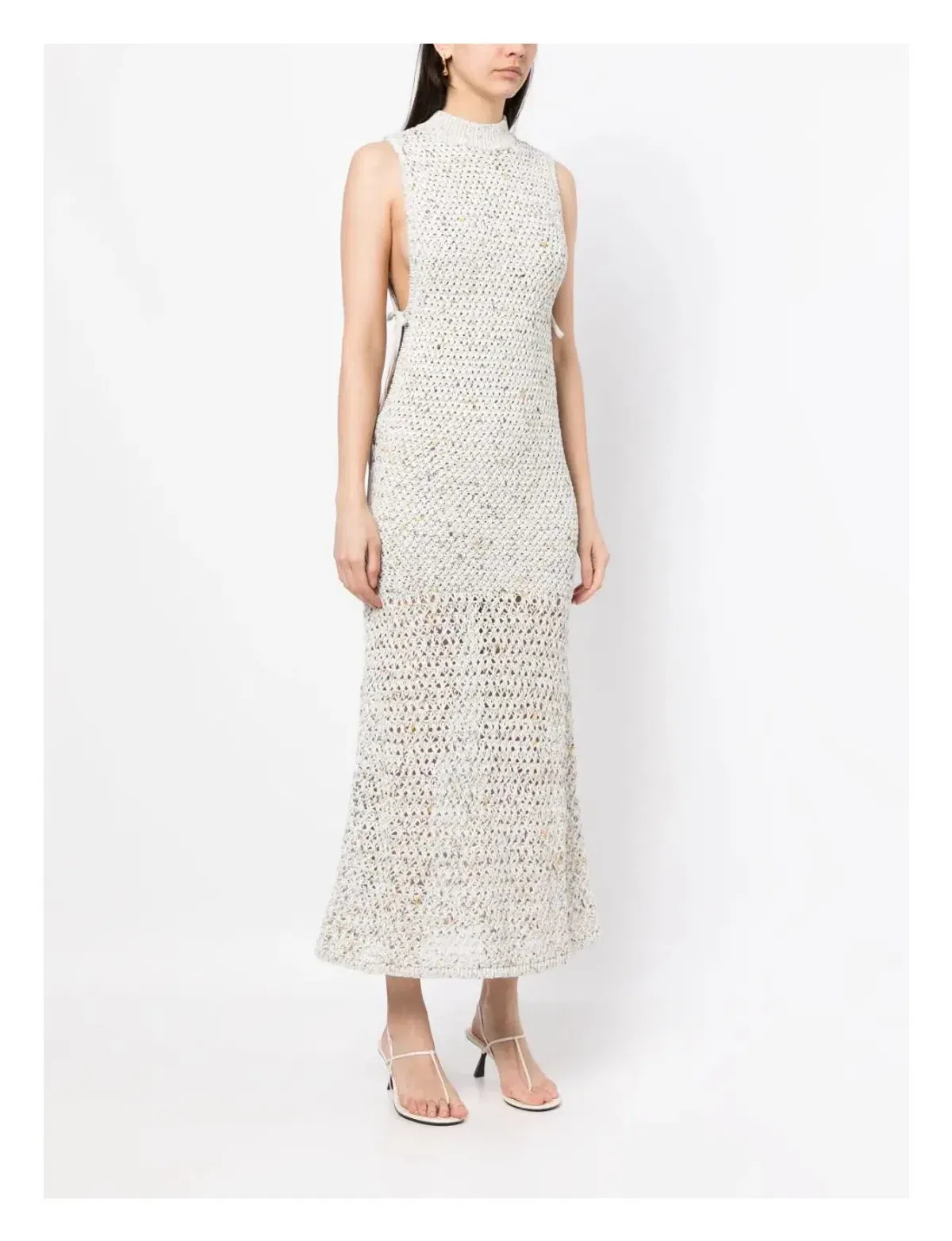 Christopher Esber Muscle Cross-Stich Crochet Dress White Size 10 - Image 2