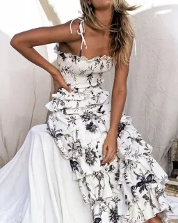 Sir the Label Marielle Ruffle Maxi Dress Floral Size 10 for rent on The Volte - image 3