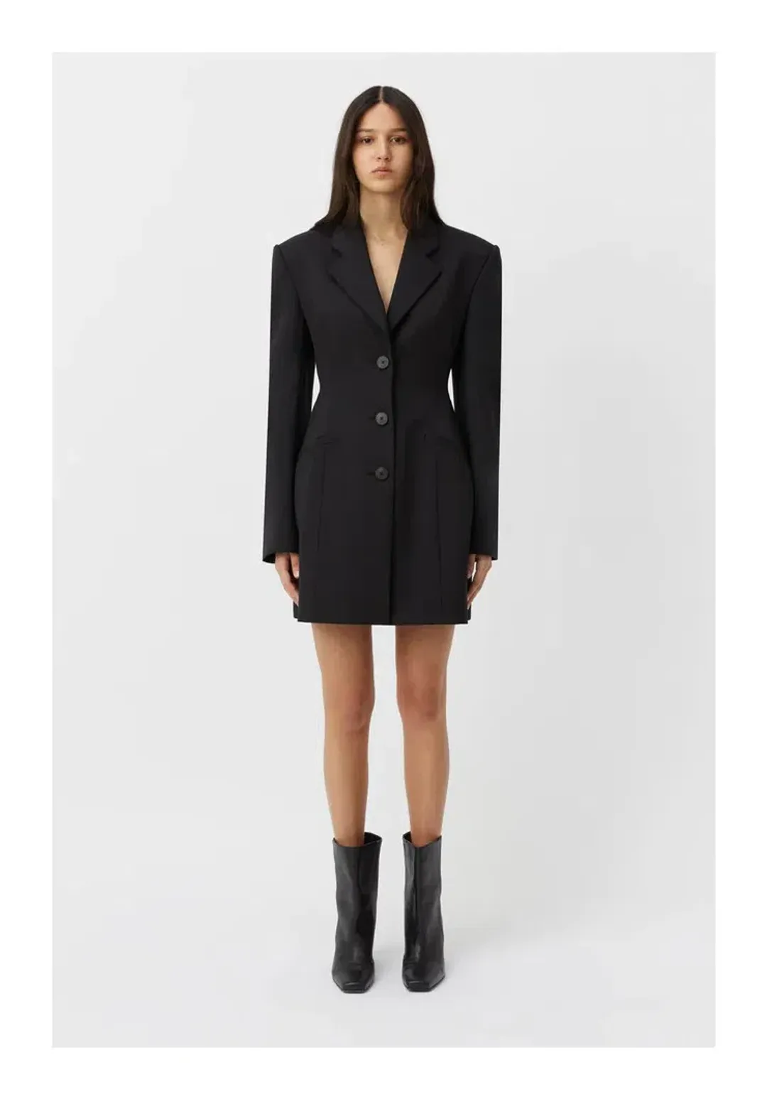 Camilla and Marc Mikhail Tailored Blazer Dress Black Size 12 for rent on The Volte - main image