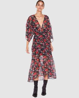 Jet Rose Midi Dress for rent on The Volte - image 1