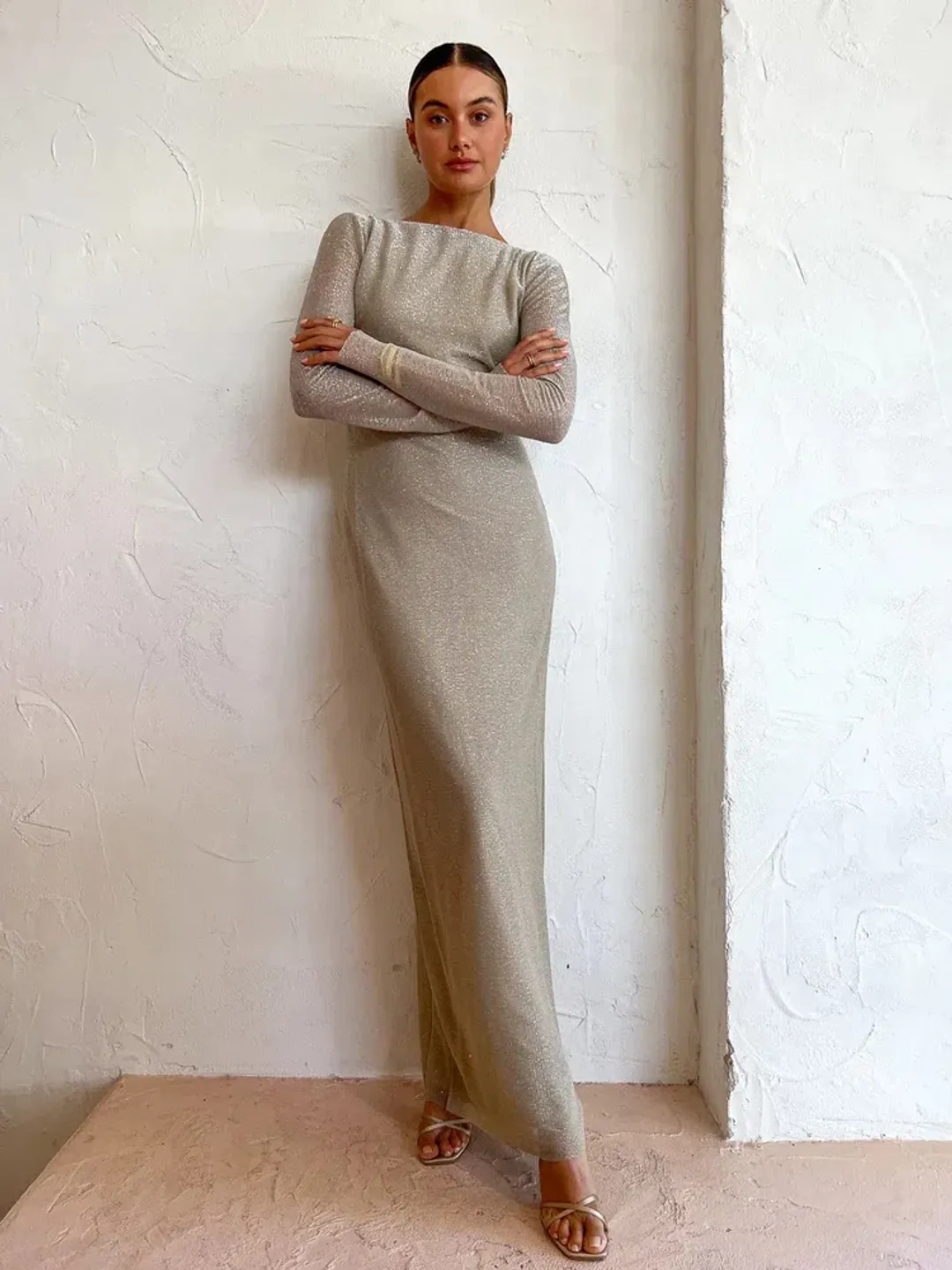 Camilla and Marc Ibiza Maxi Dress in Gold Size 8 for rent on The Volte - main image