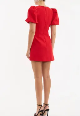 Rebecca Vallance Karina Puff Sleeve Mini Dress Red Size 8 for rent on The Volte - image 5