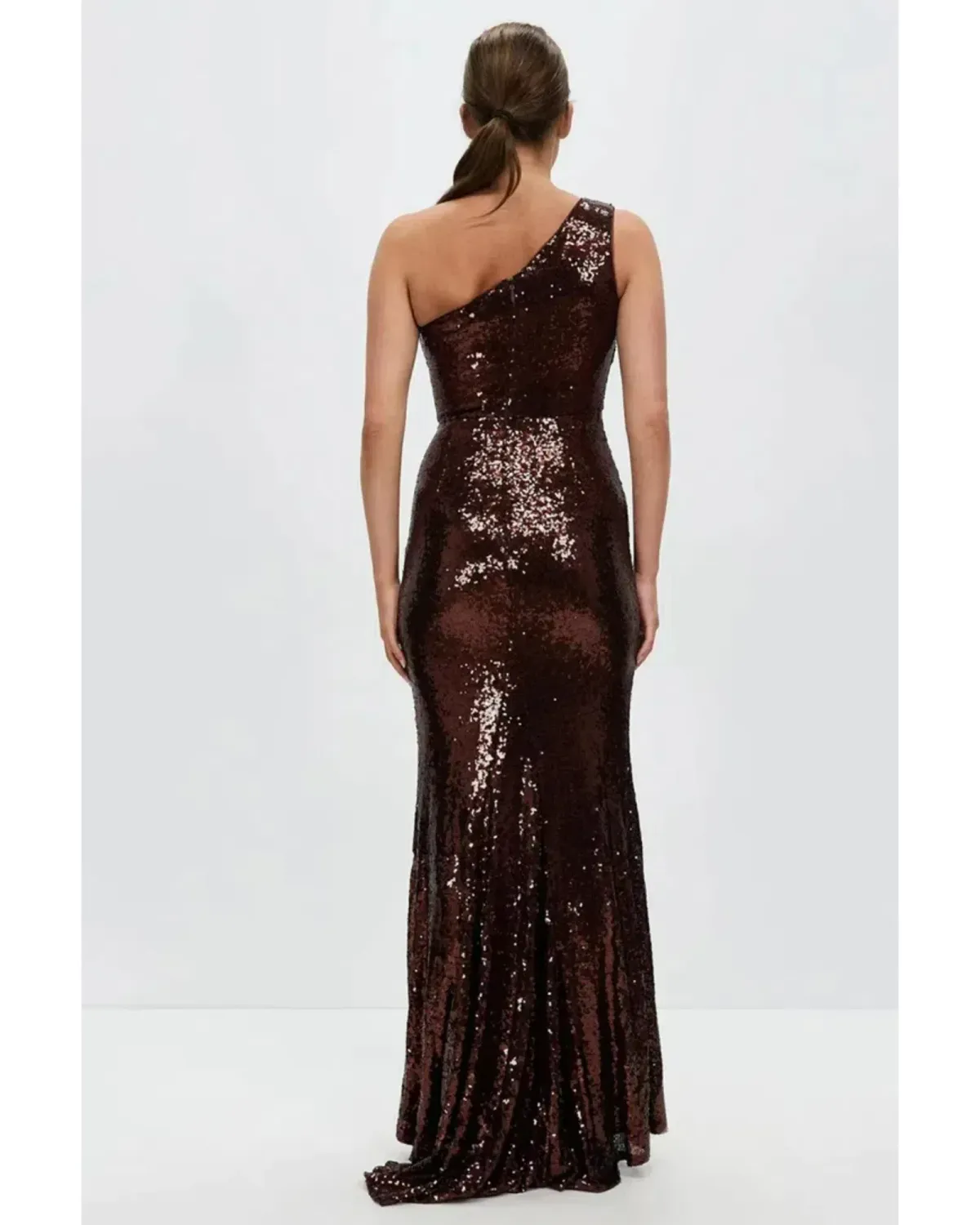 Bariano Isobel Gown Brown Sequin Size AU 12 - Image 2
