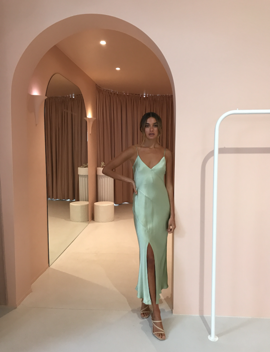 Bec & Bridge Crest Midi Dress Mint Green Size 6 for rent on The Volte - main image